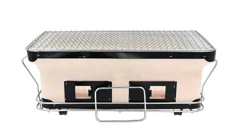 Healthy Choice Portable Dual Chamber Clay Hibachi Grill Healthy Choice Portable Dual Chamber Clay Hibachi Grill