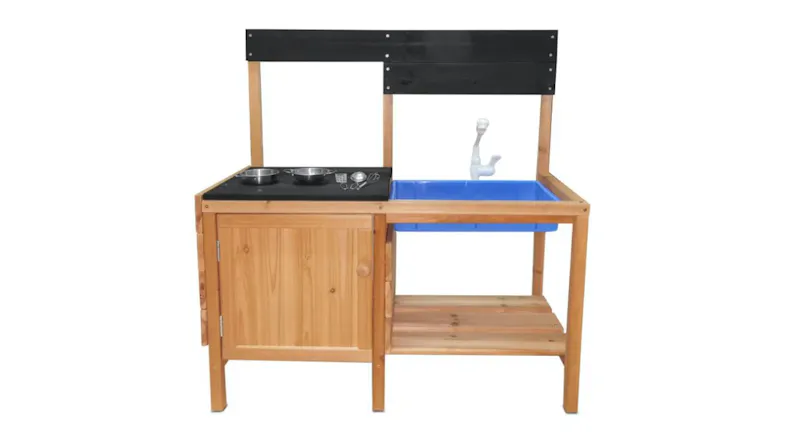 Green Spider "Manukau" Mud Kitchen Play Bench w/ Tap Green Spider "Manukau" Mud Kitchen Play Bench w/ Tap