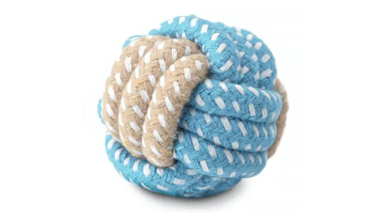 Fluff n' Stuff Cotton Rope Ball - Blue/Beige Fluff n' Stuff Cotton Rope Ball - Blue/Beige