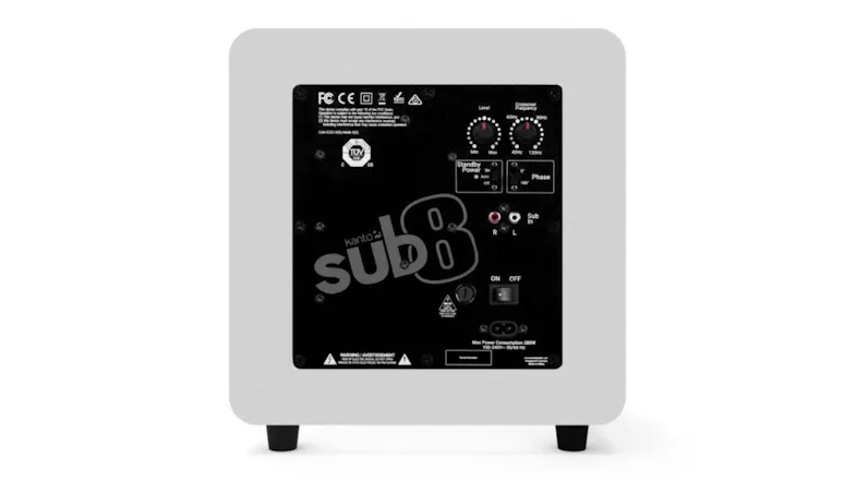 Kanto SUB8W 300W 8" Subwoofer - Matte White Kanto SUB8W 300W 8" Subwoofer - Matte White