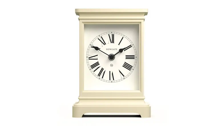 Newgate "Time Lord" Mantel Clock - Matte Linen White Newgate "Time Lord" Mantel Clock - Matte Linen White
