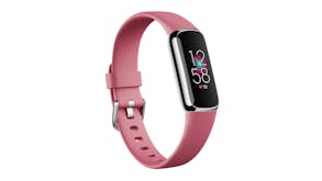 Fitbit Luxe Activity Tracker - Platinum Stainless Steel Case with Orchid Band (Bluetooth, GPS)