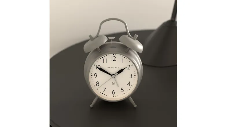 Newgate "New Covent Garden" Classic Alarm Clock - Matte Overcoat Grey Newgate "New Covent Garden" Classic Alarm Clock - Matte Overcoat Grey