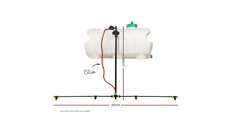 Giantz 100L 1.5m Boom Weed Sprayer w/ Ratchet Straps, Bonus Nozzles Giantz 100L 1.5m Boom Weed Sprayer w/ Ratchet Straps, Bonus Nozzles
