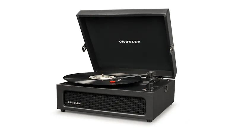Crosley Voyager Bluetooth Turntable w/ Record Storage Display Stand - Black Crosley Voyager Bluetooth Turntable w/ Record Storage Display Stand - Black