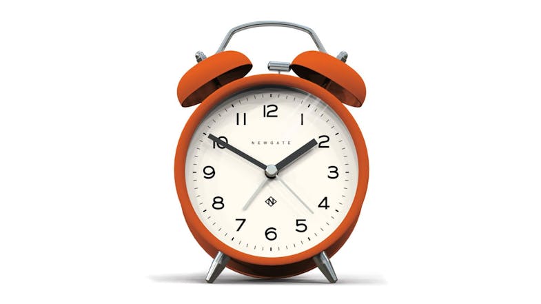 Newgate "Charlie Bell Echo" Classic Alarm Clock - Matte Orange Newgate "Charlie Bell Echo" Classic Alarm Clock - Matte Orange