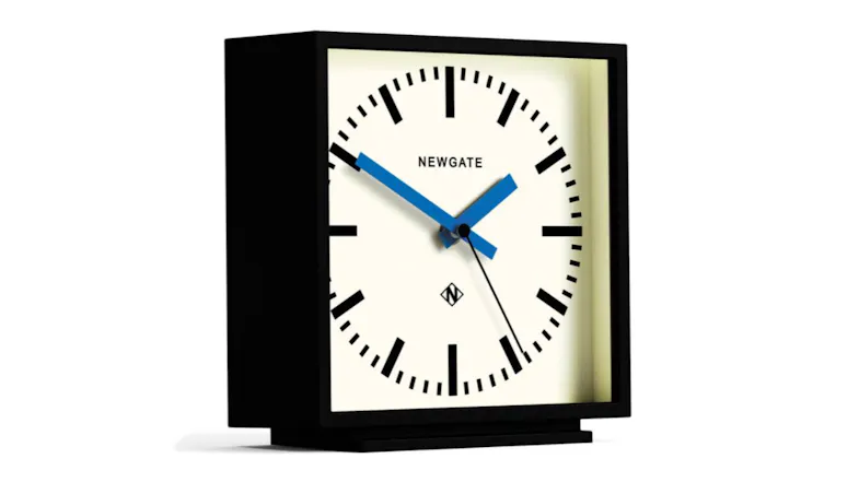 Newgate "Amp" Mantel Clock - Black/Blue Newgate "Amp" Mantel Clock - Black/Blue