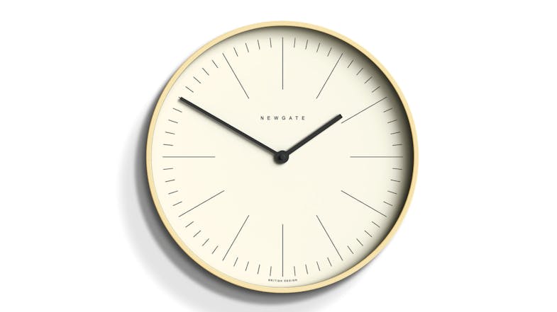 Newgate "Mr. Clarke" Wall Clock - Pale Wood/Cream Dial Newgate "Mr. Clarke" Wall Clock - Pale Wood/Cream Dial