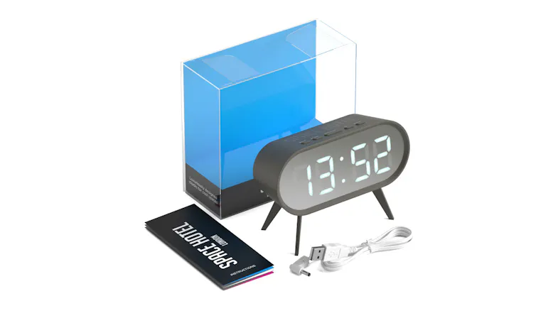 Newgate "Space Hotel Cyborg" LED Alarm Clock - Grey Newgate "Space Hotel Cyborg" LED Alarm Clock - Grey
