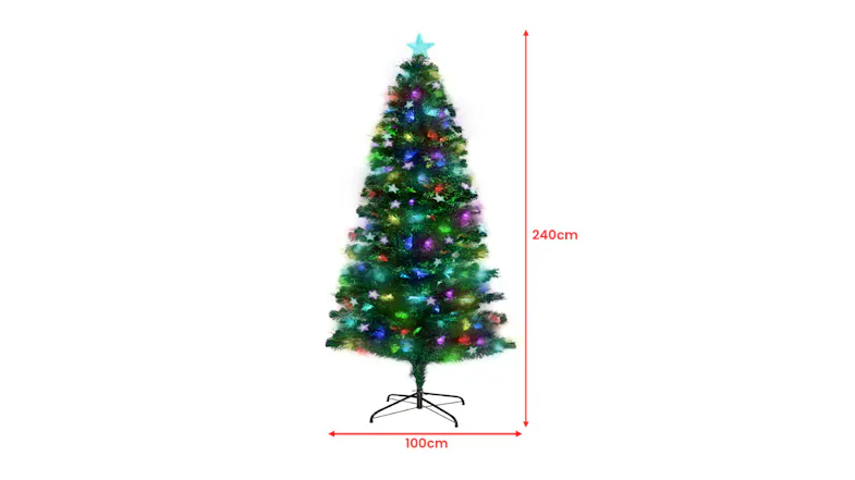 Christabelle Pre-Decorated Fiber Optic Christmas Tree 2.4m Christabelle Pre-Decorated Fiber Optic Christmas Tree 2.4m