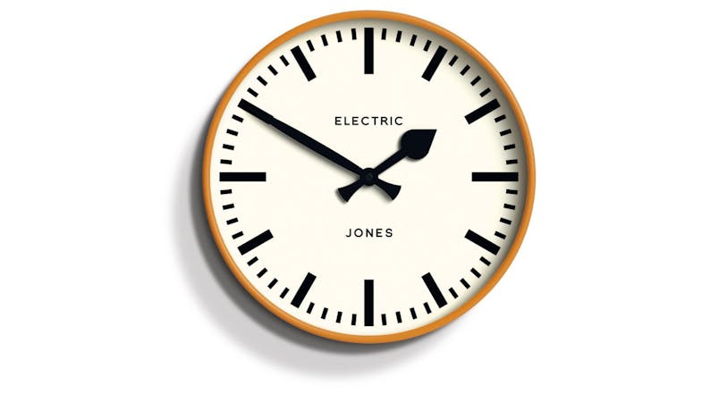 Newgate "Jones Railway" Wall Clock - Orange Newgate "Jones Railway" Wall Clock - Orange
