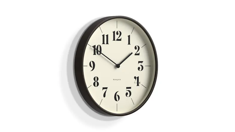 Newgate "Mr. Clarke" Wall Clock - Dark Wood/Hopscotch Dial Newgate "Mr. Clarke" Wall Clock - Dark Wood/Hopscotch Dial