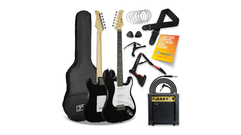 3rd Avenue Electric Guitar Deluxe Pack - Black 3rd Avenue Electric Guitar Deluxe Pack - Black