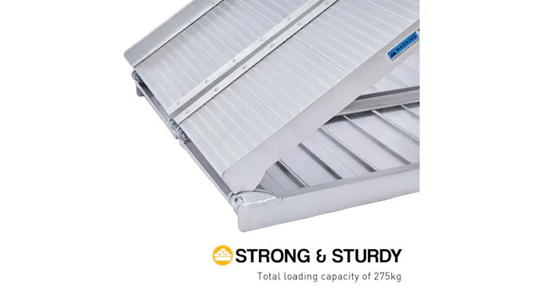 Klika Aluminum Portable Wheelchair Ramp 152.5cm Klika Aluminum Portable Wheelchair Ramp 152.5cm