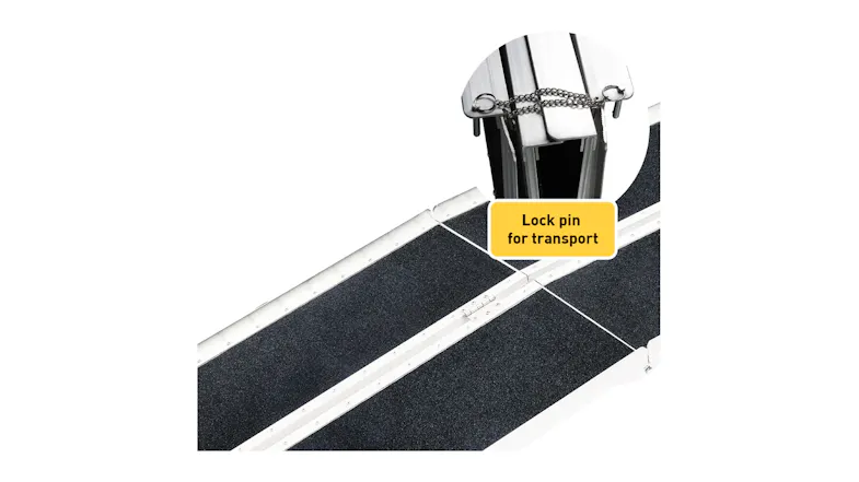 Klika Aluminum Portable Extra-Grip Wheelchair Ramp 122cm Klika Aluminum Portable Extra-Grip Wheelchair Ramp 122cm