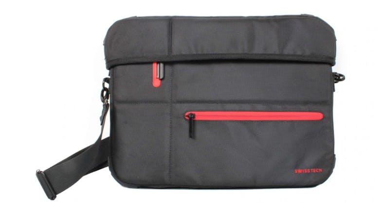 SwissTech 14" Firewall Laptop Briefcase with Carry Handle - Black/Red SwissTech 14" Firewall Laptop Briefcase with Carry Handle - Black/Red