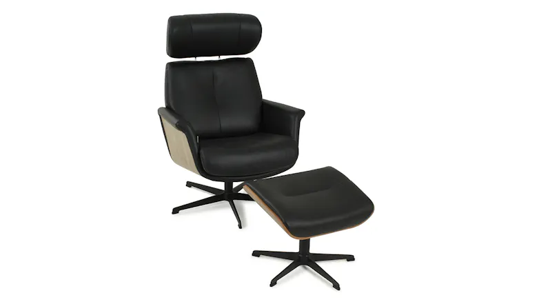 Bella Leather Recliner and Footstool Bella Leather Recliner and Footstool