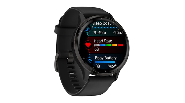 Garmin Venu 3 Smartwatch - Slate Stainless Steel Bezel with Black Case and Silicone Band (45mm Case, GPS, Bluetooth) Garmin Venu 3 Smartwatch - Slate Stainless Steel Bezel with Black Case and Silicone Band (45mm Case, GPS, Bluetooth)