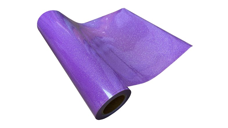 Magic Transfer Heat Transfer Vinyl 25 x 50cm - Glitter Neon Purple Magic Transfer Heat Transfer Vinyl 25 x 50cm - Glitter Neon Purple