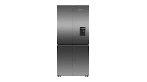 Fisher & Paykel 498L Quad Door Fridge Freezer with Ice & Water Dispenser - Black Stainless Steel (Series 7/RF500QNUB1)