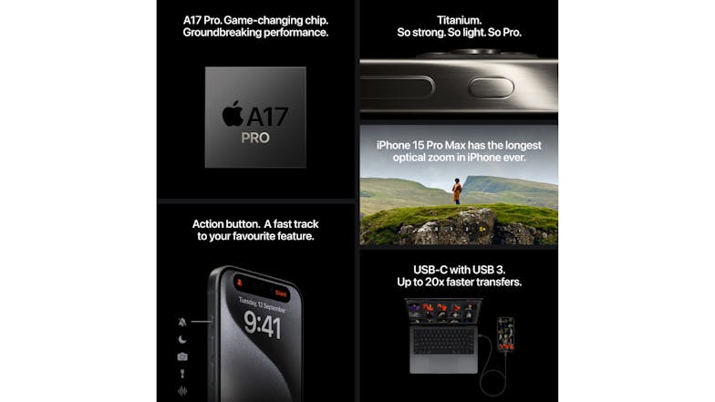 Apple iPhone 15 Pro 5G 128GB - White Titanium (Open Network)
