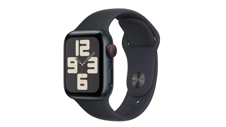 Apple Watch SE (3rd Gen) - Midnight Aluminium Case with Midnight Sport Band (40mm, Cellular & GPS, Bluetooth, Medium-Large Band) Apple Watch SE (3rd Gen) - Midnight Aluminium Case with Midnight Sport Band (40mm, Cellular & GPS, Bluetooth, Medium-Large Band)