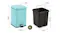 SOGA Stainless Steel Square Rubbish Bin w/ Pedal 6L - Blue SOGA Stainless Steel Square Rubbish Bin w/ Pedal 6L - Blue