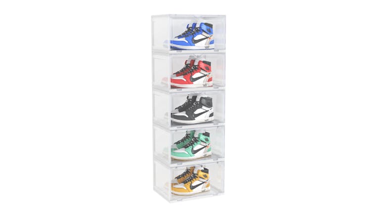 SOGA 5 Tier Shoe Organizer - Transparent SOGA 5 Tier Shoe Organizer - Transparent
