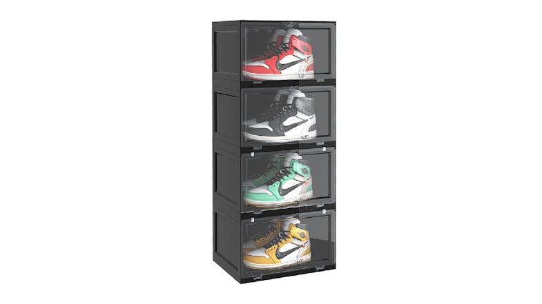 SOGA 4 Tier Shoe Organizer - Black SOGA 4 Tier Shoe Organizer - Black