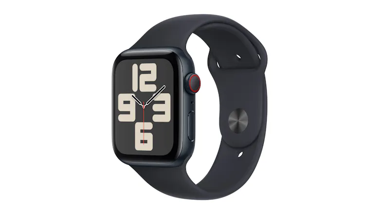 Apple Watch SE (3rd Gen) - Midnight Aluminium Case with Midnight Sport Band (44mm, Cellular & GPS, Bluetooth, Medium-Large Band) Apple Watch SE (3rd Gen) - Midnight Aluminium Case with Midnight Sport Band (44mm, Cellular & GPS, Bluetooth, Medium-Large Band)