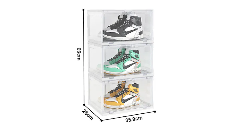 SOGA 3 Tier Shoe Organizer - Transparent SOGA 3 Tier Shoe Organizer - Transparent