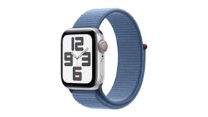 Apple Watch SE (3rd Gen) - Silver Aluminium Case with Winter Blue Sport Loop (40mm, Cellular & GPS, Bluetooth)