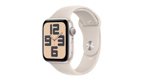 Apple Watch SE (3rd Gen) - Starlight Aluminium Case with Starlight Sport Band (44mm, GPS, Bluetooth, Small-Medium Band)