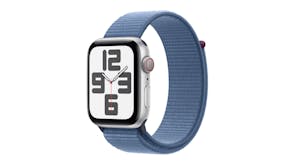 Apple Watch SE (3rd Gen) - Silver Aluminium Case with Winter Blue Sport Loop (44mm, Cellular & GPS, Bluetooth)