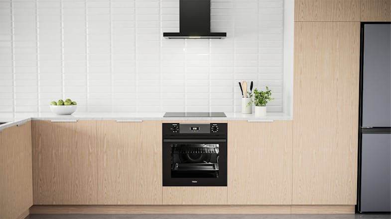 Haier 60cm Box Chimney Wall Mounted Rangehood - Black (HC60BLB1) Haier 60cm Box Chimney Wall Mounted Rangehood - Black (HC60BLB1)