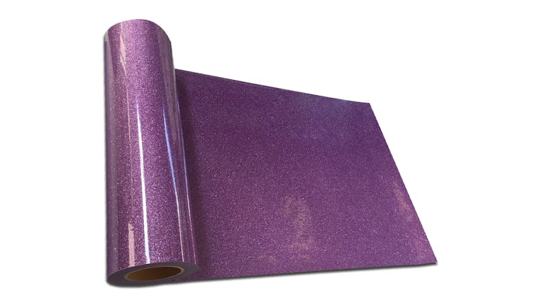 Magic Transfer Heat Transfer Vinyl 25 x 50cm - Glitter Purple Magic Transfer Heat Transfer Vinyl 25 x 50cm - Glitter Purple