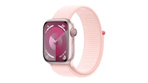 Apple Watch Series 9 - Pink Aluminium Case with Light Pink Sport Loop (41mm, GPS, Bluetooth)