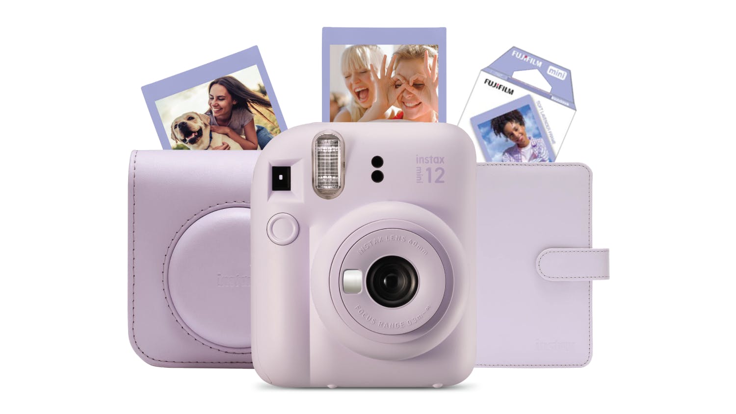Instax Mini 12 Instant Film Camera - Lilac purple (2023 Limited Edition Gift Pack)
