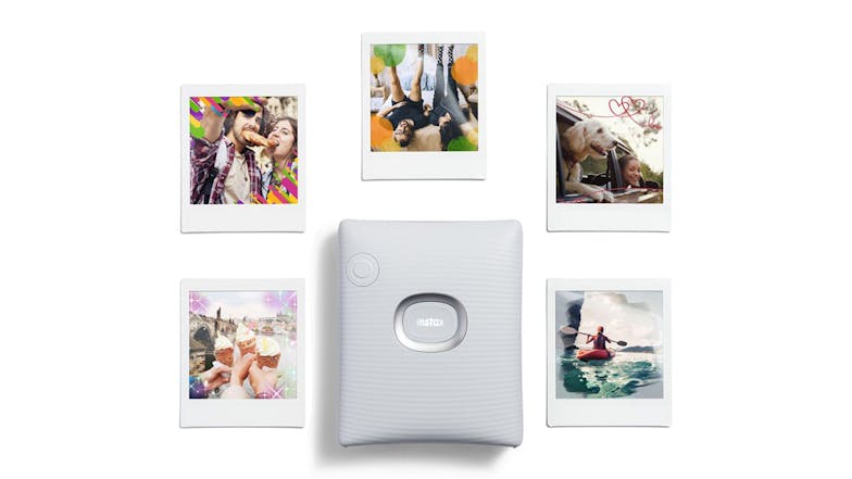 Instax Square Link 86mm x 72mm Photo Printer - Ash White (2023 Limited Edition Gift Pack)