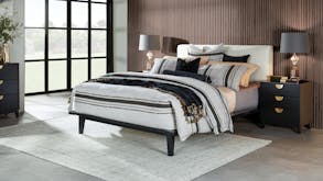 Bronte Queen Bed Frame - Black Paint