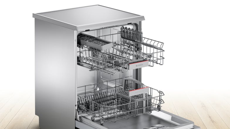 Bosch 14 Place Setting Freestanding 60cm Dishwasher - Silver (Series 4/SMS4HTI01A)