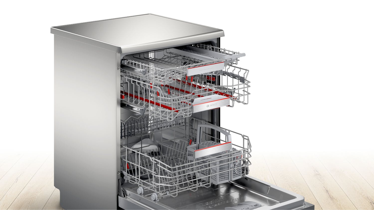 Bosch 14 Place Setting 9 Program Freestanding Dishwasher - Silver (Series 8/SMS8ZDI01A)