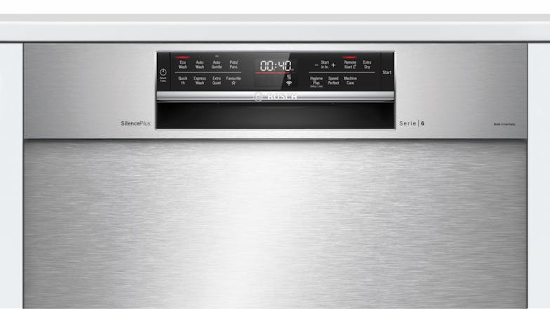 Bosch 15 Place Setting 9 Program Built-Under Dishwasher - Stainless Steel (Series 6/SMU6HCS01A)