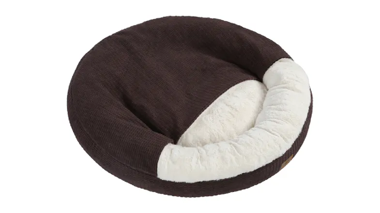 Charlie's "Snookie" Corncob Fabric Pet Bed with Hood Medium - Brown Charlie's "Snookie" Corncob Fabric Pet Bed with Hood Medium - Brown