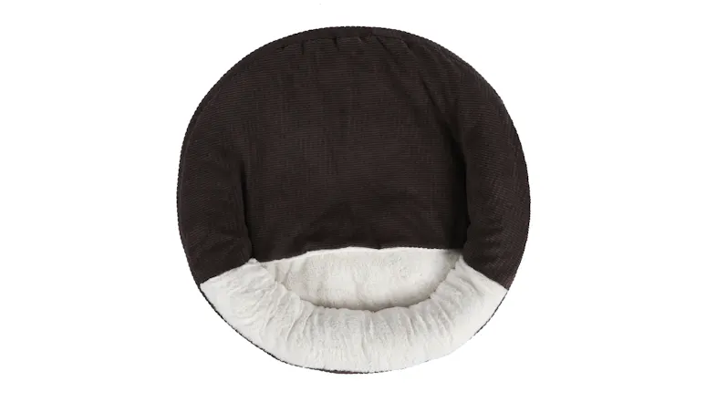 Charlie's "Snookie" Corncob Fabric Pet Bed with Hood Large - Brown Charlie's "Snookie" Corncob Fabric Pet Bed with Hood Large - Brown