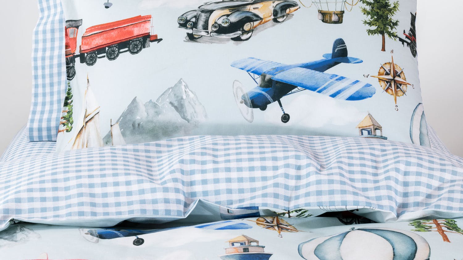 Transport Tales Duvet Cover Set by Squiggles