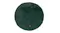 A top-down view of the large, round, green faux fur pet mat with soft shaggy texture A top-down view of the large, round, green faux fur pet mat with soft shaggy texture