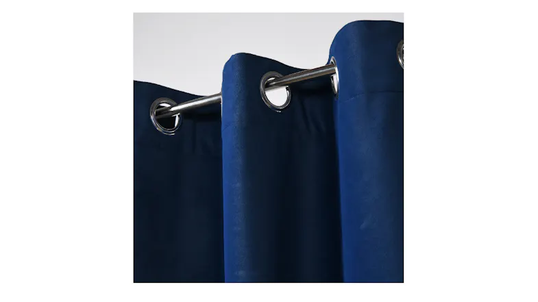 Cadence & Co. "Byron" Matte Velvet Blackout Curtain Twin Pack 180 x 223cm - Navy Blue Cadence & Co. "Byron" Matte Velvet Blackout Curtain Twin Pack 180 x 223cm - Navy Blue