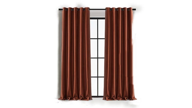 Cadence & Co. "Byron" Matte Velvet Blackout Curtain Twin Pack 90 x 223cm - Rust Cadence & Co. "Byron" Matte Velvet Blackout Curtain Twin Pack 90 x 223cm - Rust