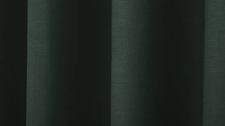 Sherwood Home Faux Linen Blackout Curtain Twin Pack 135 x 223cm - Forest Green Sherwood Home Faux Linen Blackout Curtain Twin Pack 135 x 223cm - Forest Green